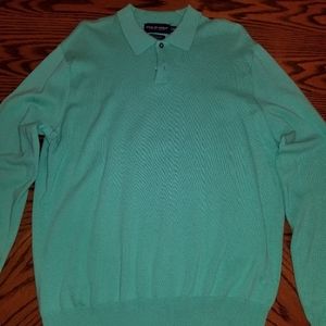 Cashmere Blend Polo Golf Shirt Longsleeve